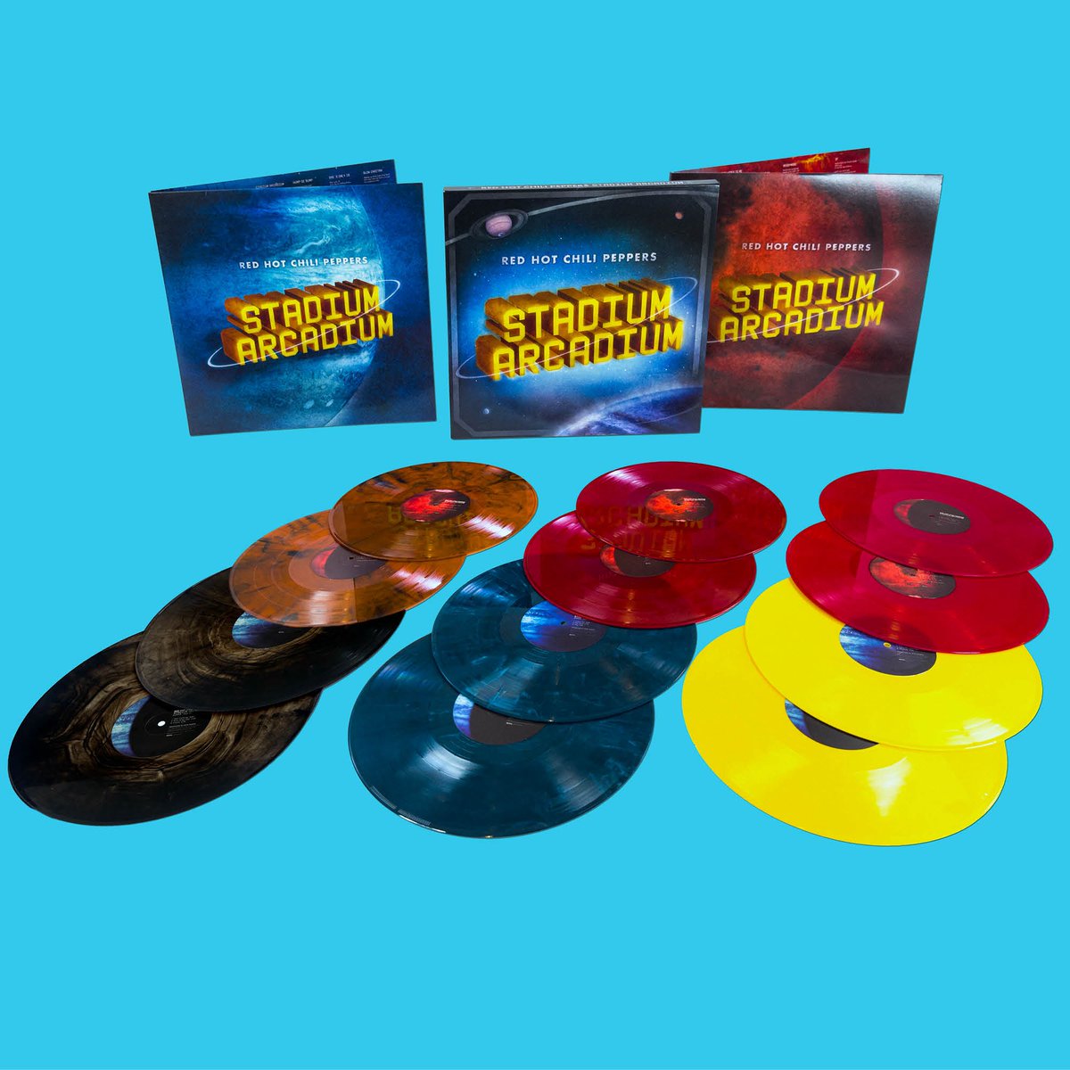 ChiliPeppers's tweet photo. Stadium Arcadium: 20th Anniversary Limited Edition Vinyl LPs ❤️ Available now on https://t.co/loUhQHjEs9. https://t.co/iFDan19Nc5