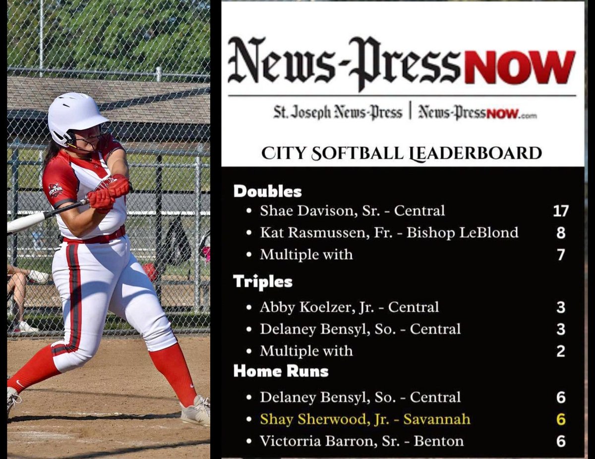AmyBarron23422's tweet photo. City softball leaderboard 🥎 https://t.co/jrMkXDdWJh
