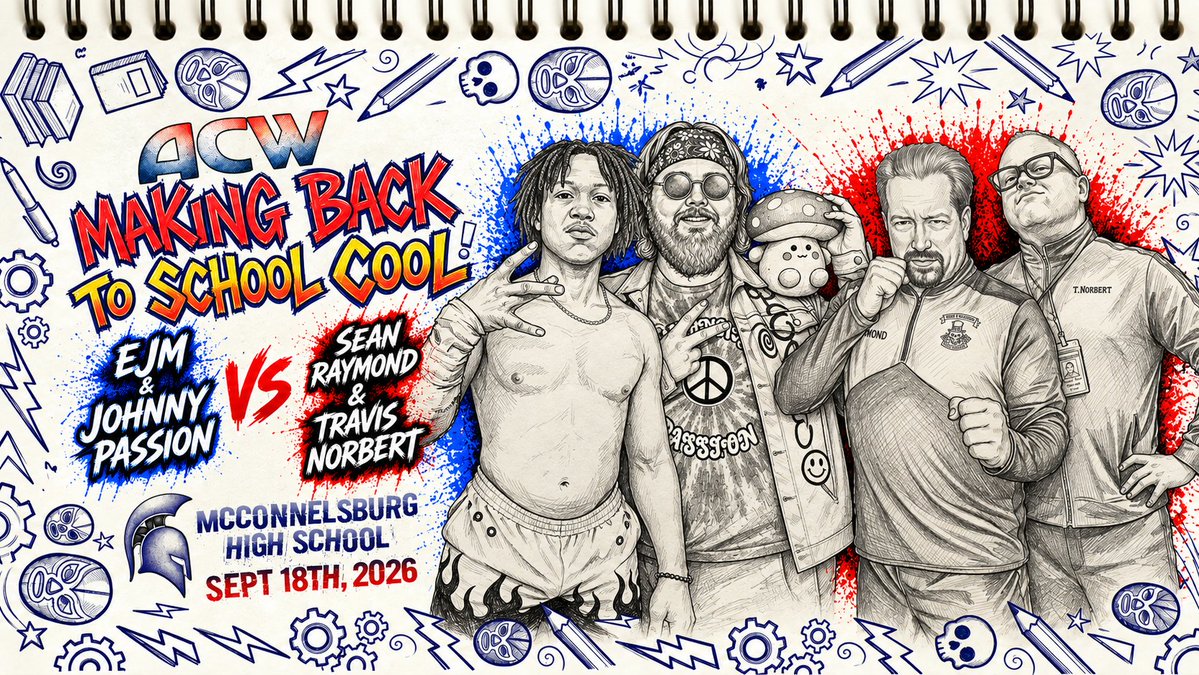 ACW_Pro's tweet photo. EJM &amp; Johnny Passion vs Sean Raymond &amp; Travis Norbert | ACW, Making Back to School Cool!

https://t.co/OPcViDM6eP https://t.co/6OgsAOCLIj