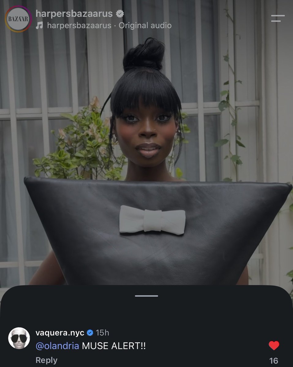olandriainfo's tweet photo. https://t.co/WLJSLyrPhU commented on @harpersbazaarus post of Olandria 

OLANDRIA FOR VAQUERA SS27 #OlandriaxVaqueraSS27  #VaqueraNYCSS27 https://t.co/FFtCHkATXO