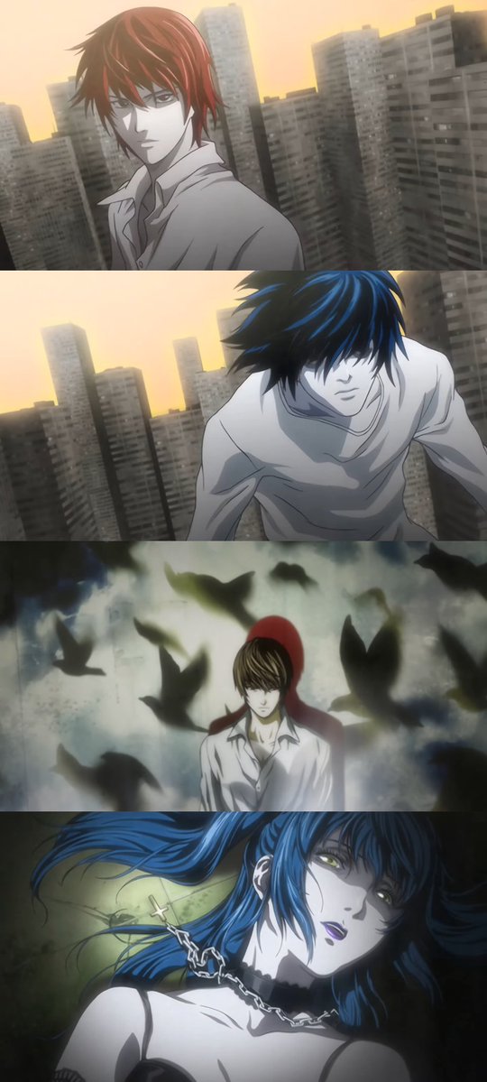 shounencorner's tweet photo. The visual kei theme, the religious symbolisms, the darkness evoking to the very spirit of the series — no wonder why it's such a classic! 🙏 🍎 📓

🎵 "the WORLD" by Nightmare / DEATH NOTE Opening 1 🎵 https://t.co/MtyJhO3tJv