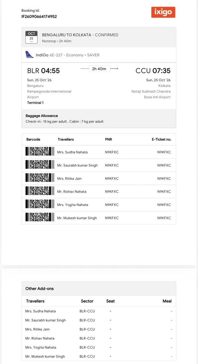 RISSHHII's tweet photo. @ixigo @IndiGo6E  please share your thoughts on the process of thoughts moving ahead by indigo , as per indigo @ixigo  the said travel agent has the right to allow surname corrections ! However your blatantly rejecting it https://t.co/UYvB7uglQ9