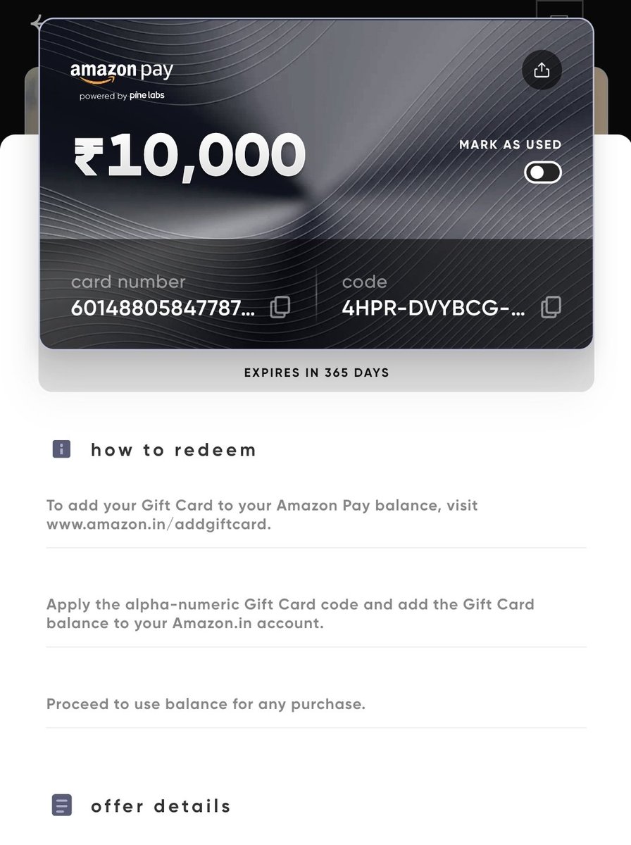 iamtsandeep's tweet photo. 🚨 I think I just got lucky! 😄

The Amazon Pay Gift Card at 5% OFF is still available.

If you haven't claimed yours yet, check it immediately before the offer disappears. 👀

5% guaranteed savings on Amazon Pay vouchers is definitely worth grabbing! 💰

Use your most rewarding credit card for maximum benefit. 

#AmazonPay #GiftCard #Savings #CreditCards #Deals