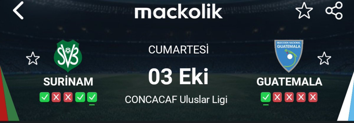 dadas252525turk's tweet photo. Kerk yine 11
Surinam Guatemala concaf youtubeda
Ekran başındayız https://t.co/Z3TadXlyLu