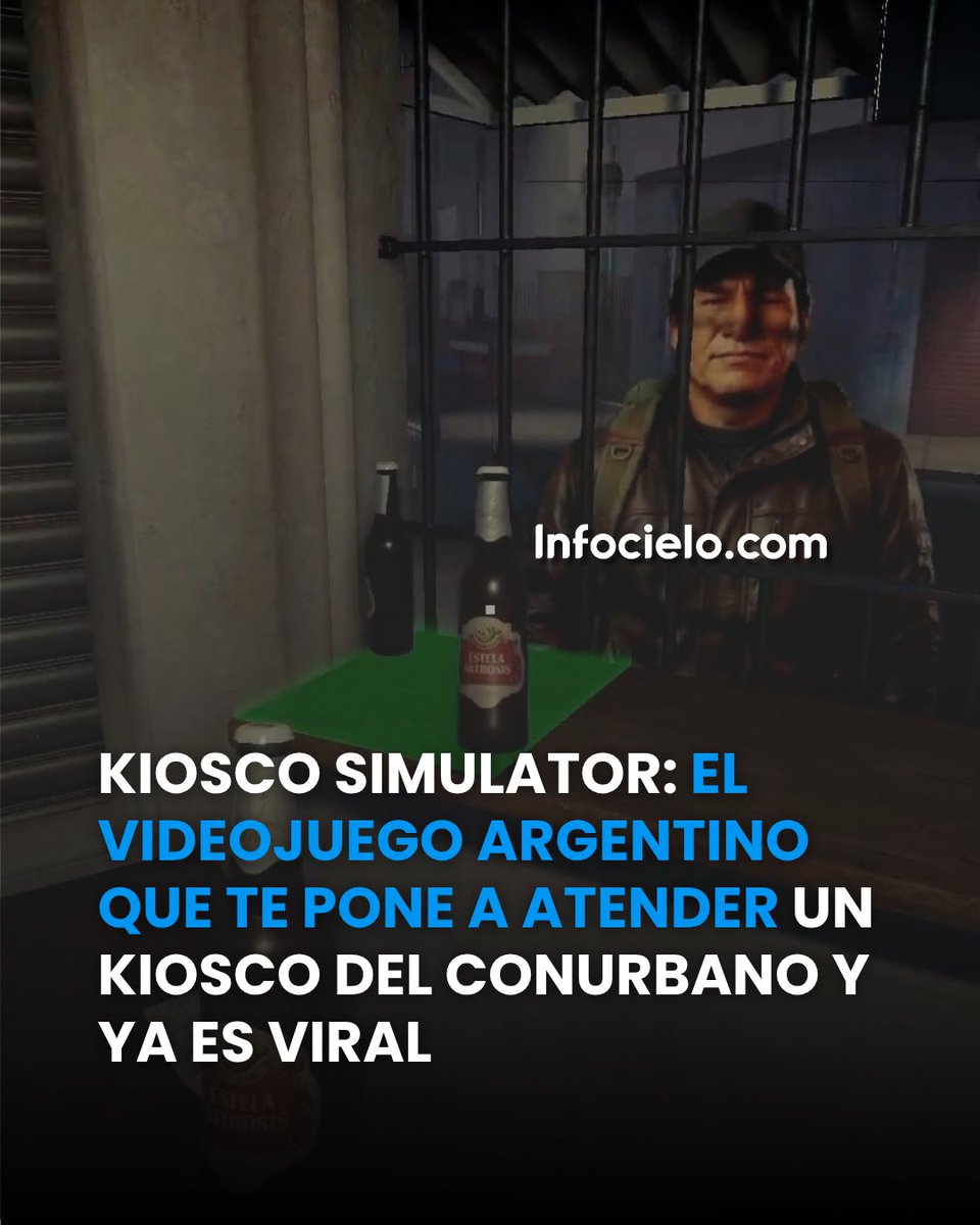 infocielo's tweet photo. 🎮 ¿QUE TAN DIFÍCIL PUEDE LLEGAR A SER?

👉 Kiosco Simulator: Conurba Edition es un videojuego argentino en el que tenés que administrar un kiosco abierto las 24 horas en el conurbano bonaerense.

🧃 La misión es atender clientes, manejar el stock, mejorar el local y hacer crecer el negocio. Pero la rutina puede complicarse con borrachos, oportunistas, clientes impacientes, robos y todo tipo de personajes del barrio.

💰 El juego todavía no tiene fecha de lanzamiento, pero ya se puede agregar a la lista de deseados de Steam.

📹 Créditos: @kiosco.simulator

#KioscoSimulator #Videojuegos #Conurbano #Argentina #Gaming