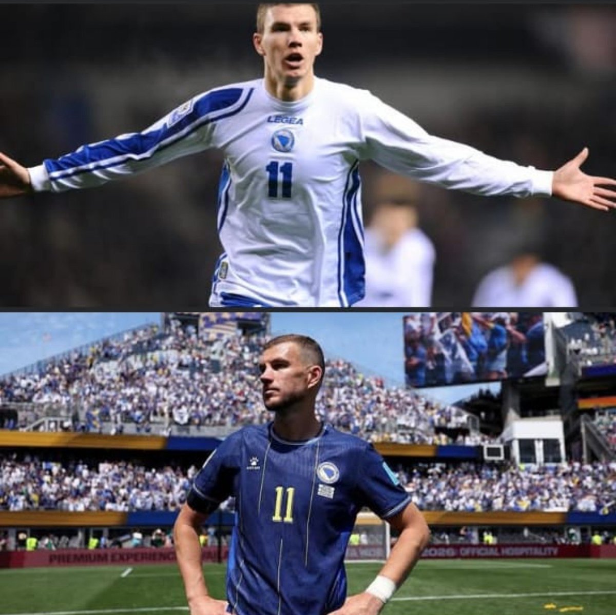 AminaSamira345's tweet photo. Punih 20 godina bio je tu za nas, a večeras izlazi na teren po posljednji put! Hvala ti za sve, Dijamante! 💎🇧🇦 #Dzeko #Dzeko11 #Zmajevi #BiHSWE https://t.co/Vj7z0ai5TW