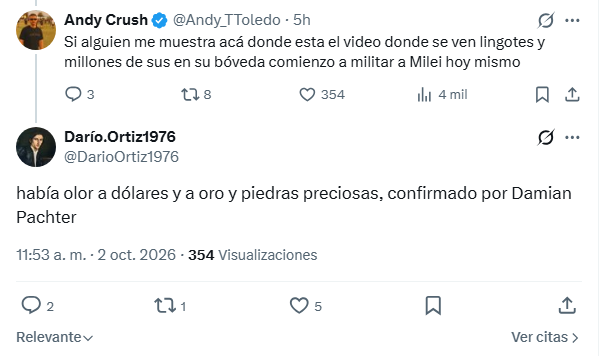 Andy_TToledo's tweet photo. No encontraron un puto euro, ni usd, ni joyas ni nada de nada... 

Pero había olor a oro y piedras preciosas. 

OLOR!!! https://t.co/P64MQHbCtM