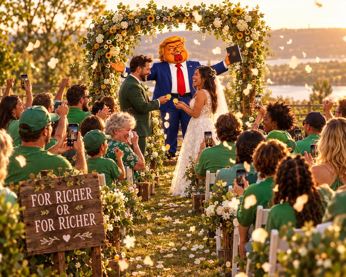 CryptoWillieG's tweet photo. Main said it this morning: married to the Cult. 💍🐔

So let's make it official. Here are the vows.

I, a holder of $CHUMP, take this chicken to be my lawfully wedded bag.

For richer or for poorer.
In green candles and in red.
In bull markets and in bear.
Through FUD, through dips, through the 3 AM chart checks I swore I'd stop doing.

I promise not to panic sell when the timeline gets loud.
I promise not to chase every shiny new coin that winks at me from the trenches.
I promise to show up in the replies, say GM, and bring the memes.

Till the rug do us part?

Nah. There's no rug. LP's locked forever. Contract's renounced. No insider bag hiding under the bed. This is the one relationship in crypto where nobody's planning an exit behind your back.

Here's the thing people outside don't get.

Most coins are a fling. You meet at a launch, it's exciting for a week, then they ghost you at the top and leave you holding the bag.

This is different. This is a family. People who were here at $2K. People who held through the ugly weeks. People in four corners of the world saying GM to each other every day. People pulling their friends and family in, one at a time.

You don't get that from a chart. You get it from showing up.

So if you're new and you're wondering whether to commit, I'll be honest. It's not always easy. Some days are red. But you won't be alone.

Do you take this chicken?

Say "I do" in the replies. And tag the person who'd kill you for buying the coin instead of the ring. 🐔💍

$CHUMP
CC21B.