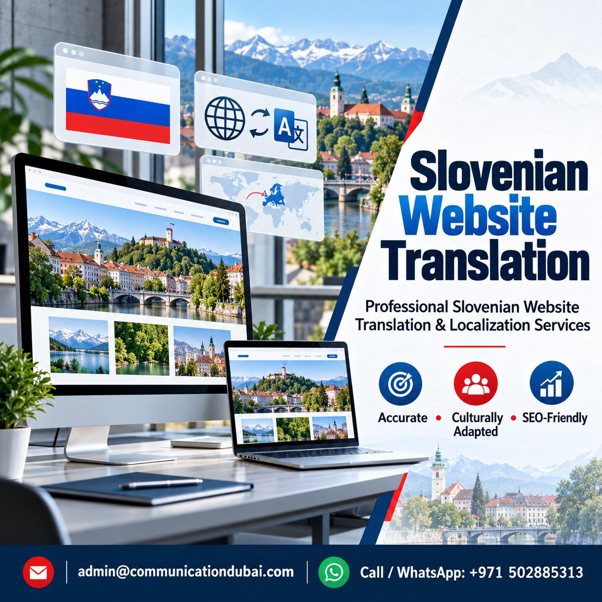 CLT_tweet's tweet photo. Slovenian Website Translation – Professional Slovenian Website Translation & Localization Services
Read More
https://t.co/0zfmJqSZ8z
#WebsiteTranslation
#SlovenianLanguage
#ContentLocalization https://t.co/6ImlhKg3cg