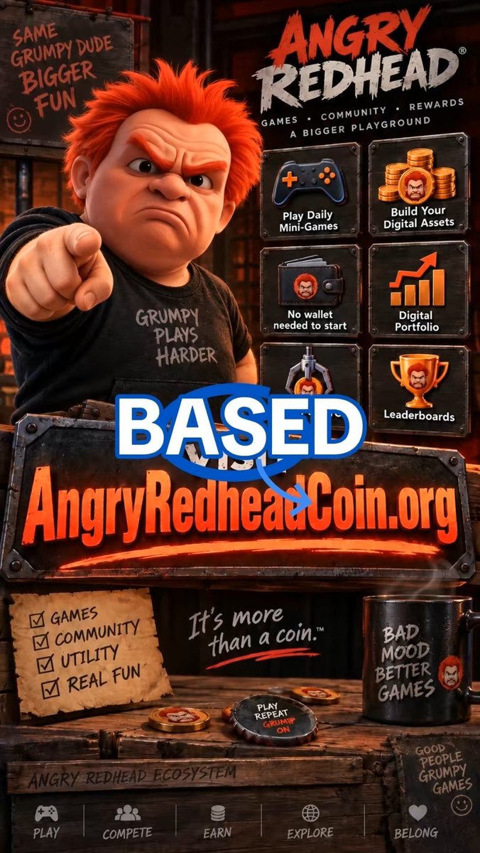 FreekyTony21775's tweet photo. 🔥 WELCOME TO @ANGRcoin! 🔥

Meet @ANGRcoin , a fun mini-game built around chaos, competition, and community vibes. 🧑‍🦰🎮

This isn’t just about playing — it’s about getting involved, having fun, competing with the community, and growing something together.

If you’re new here, come say GM, meet the community, join the conversations, and get ready for what’s coming. 👀🔥

🎮 Play. Compete. Have fun.
🧑‍🦰 Welcome to the @ANGRcoin .

Join the community on Telegram:
https://t.co/srlaFrmRYQ

ANGR is just getting started. 🚀