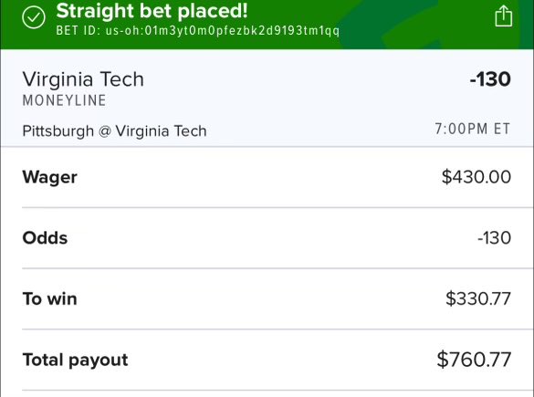 LocksHot4YOU's tweet photo. 🚨 FREE PICK 🚨

🏈 Virginia Tech ML (-130)
🆚 Pittsburgh | 7 PM ET

Who’s riding with us? 👇 More picks in the community—link in bio.

#VirginiaTech #CollegeFootball https://t.co/xh2LsPwF9a