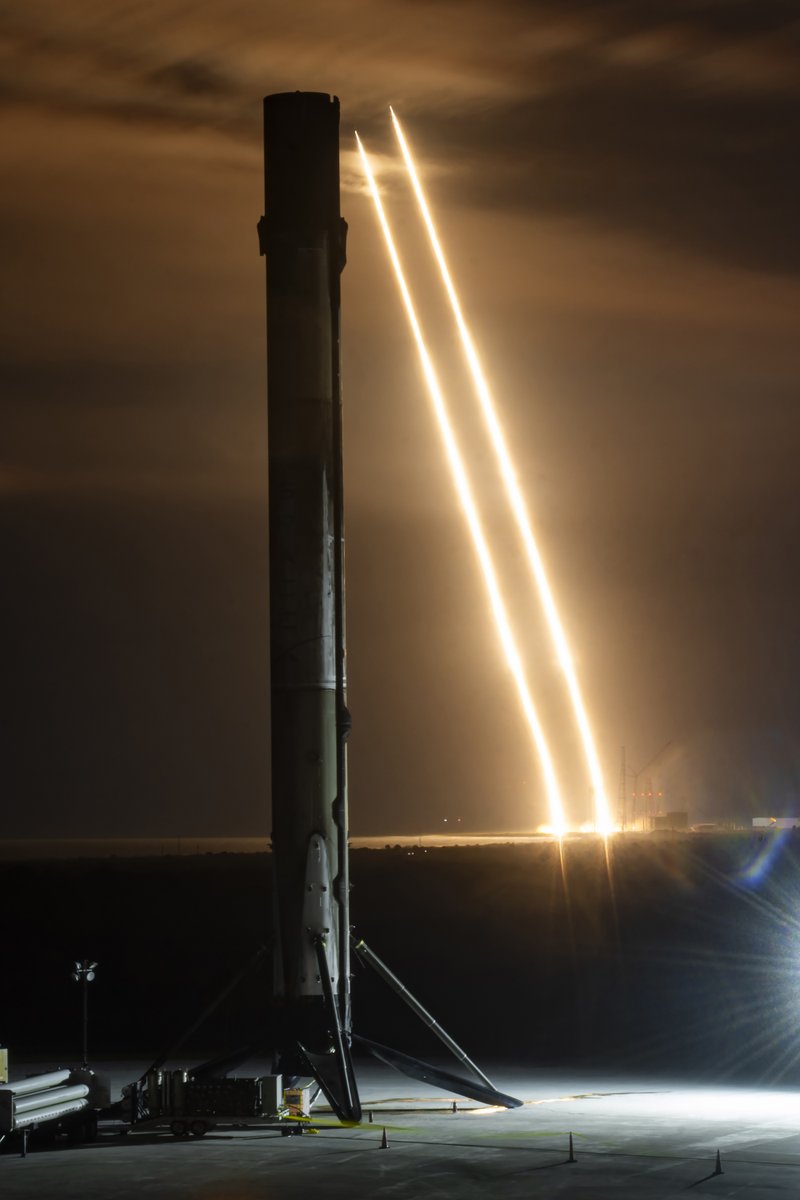 SpaceX's tweet photo. @Space_Station More from yesterday’s launches https://t.co/9TgcgfF2h1