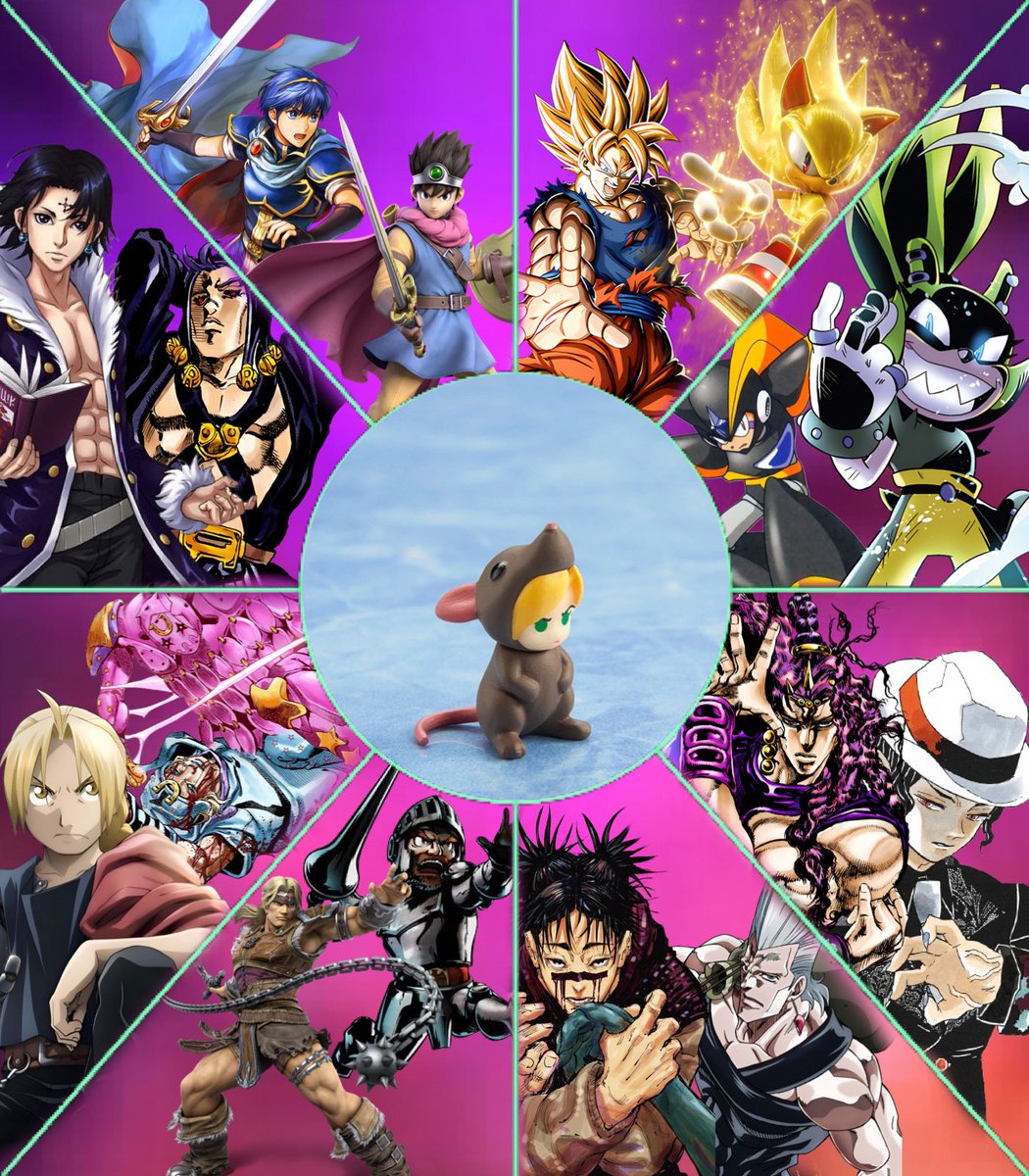 truegenderkissr's tweet photo. My most wanted matchups and who I think wins each

Context on several things: Chrollo gets the Phantom Troupe (minus Hisoka) and Risotto gets La Squadra (except Sorbet and Gelato)
Muzan is with the Upper Moons, Kars is with Wammu, Esidisi, and Santana. 
This is Heroes Marth https://t.co/V9v0KMLK8v