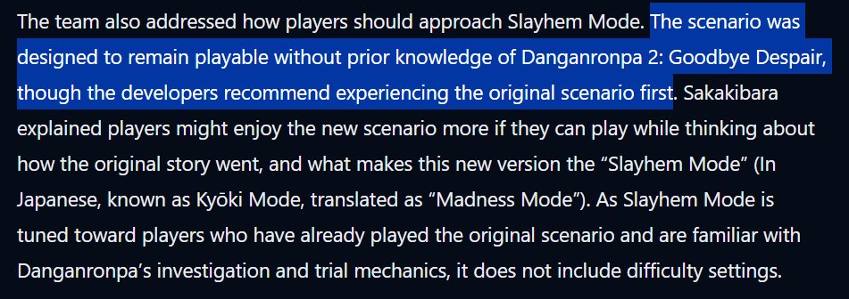 Dessanchez54's tweet photo. I wonder how Izuru will be managed in the slayhem mode https://t.co/fpF5XiMRSZ