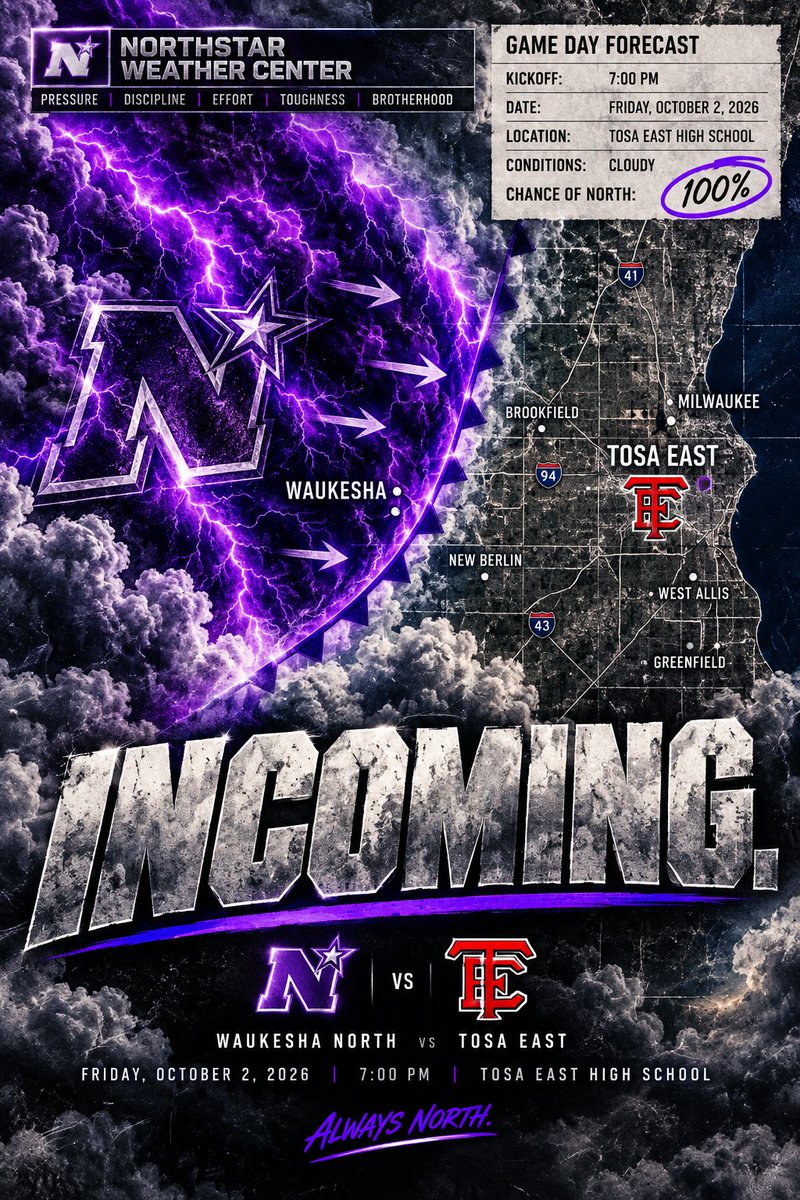 WNFball's tweet photo. Storm Coming #AlwaysNorth #YB4M https://t.co/DjdZPae4rJ