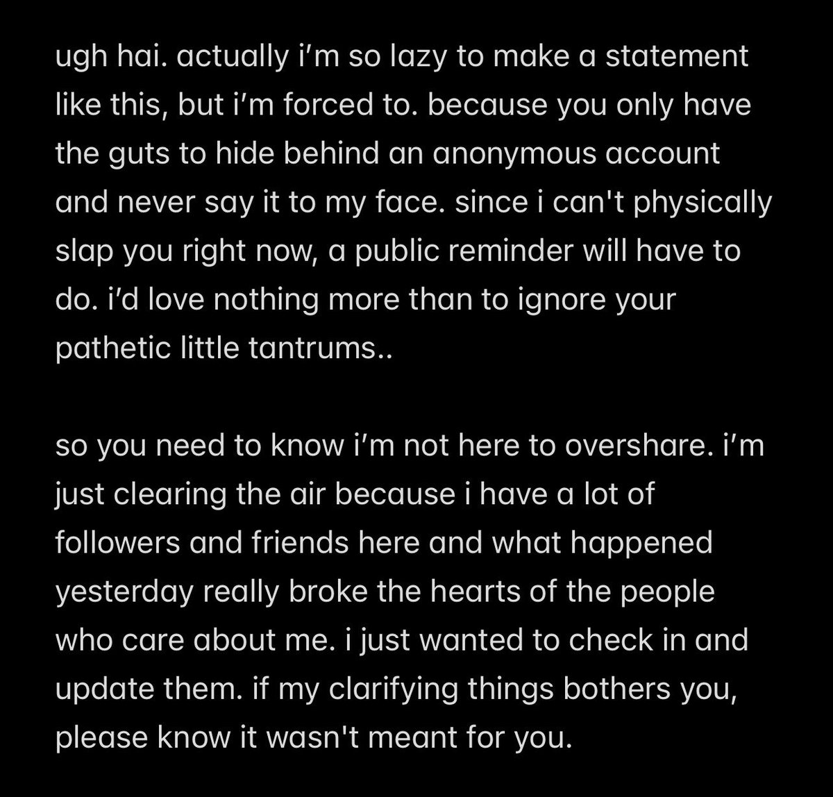 ohshilla's tweet photo. well i usually avoid making tweets like this because it totally ruins my peace and my aesthetic. but… yeah https://t.co/1LHIZZmfQV