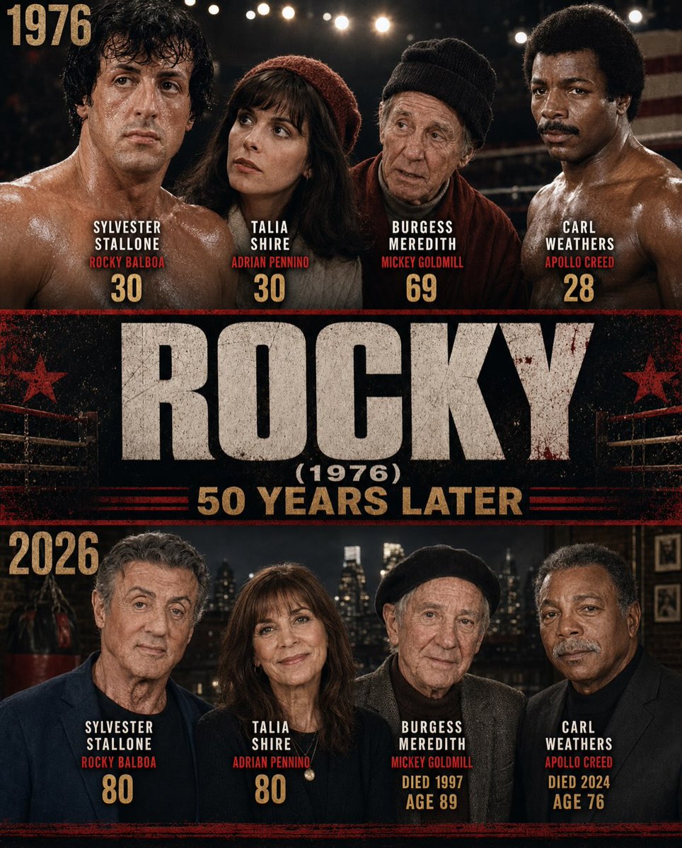 JOrDaN_LUvEr01's tweet photo. Photo by @legends30000 on September 03, 2026. May be an image of a poster and text about Rocky (1976), 50 years later. https://t.co/QILuzA1NG8