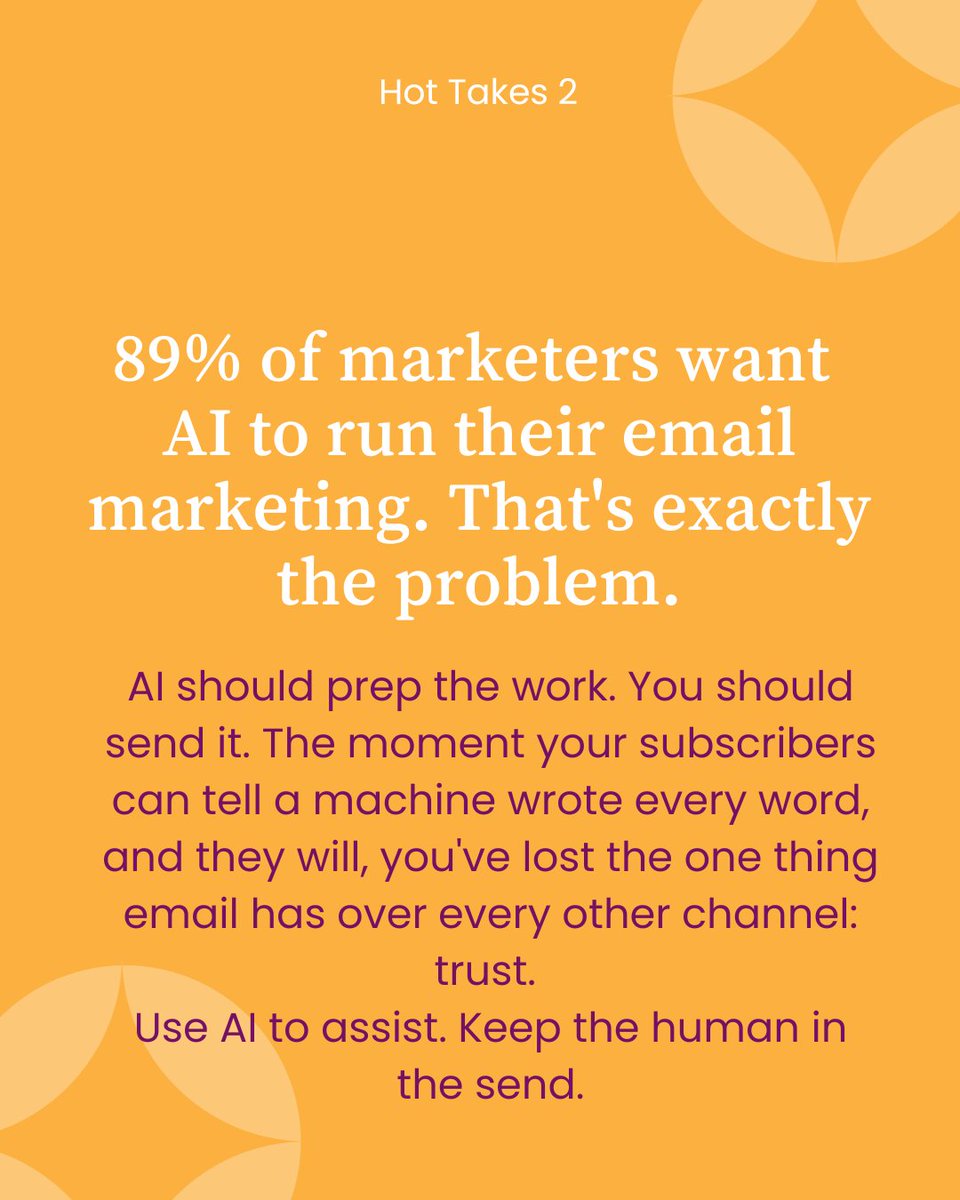 BenchmarkEmail's tweet photo. 🔥 Unpopular email marketing opinions — October edition.

This month we brought the receipts AND the controversy.

Swipe through all 3 and tell us which one you're 
pushing back on the hardest 👇

(Spoiler: the click rate one is going to sting a little.) https://t.co/52QWbzn6kQ