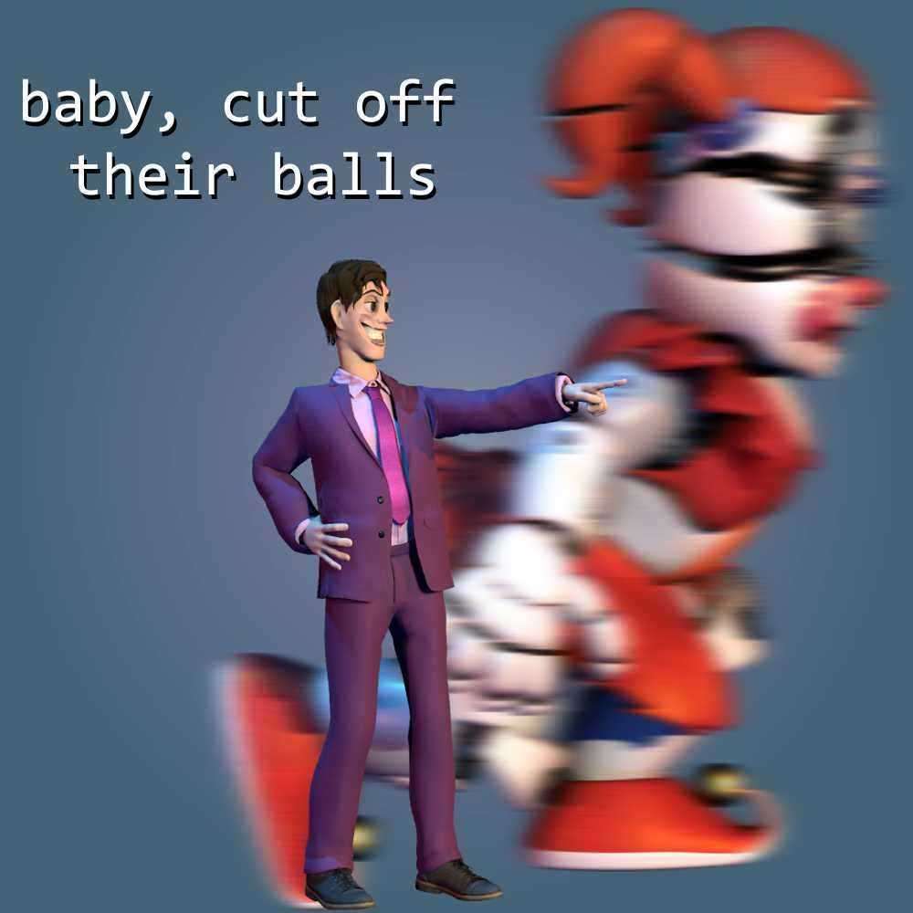 __Plague_Doc__'s tweet photo. Had this dumb joke in my head for awhile lol

#fivenightsatfreddys #fnaf #sisterlocation #circusbaby #fnafsl #scrapbaby #Scraptrap #freddyfazbearspizzeriasimulator #fnaf6 #thefourthcloset #fakecharlie #fnafbooks #WilliamAfton https://t.co/OWs6XZYvV3