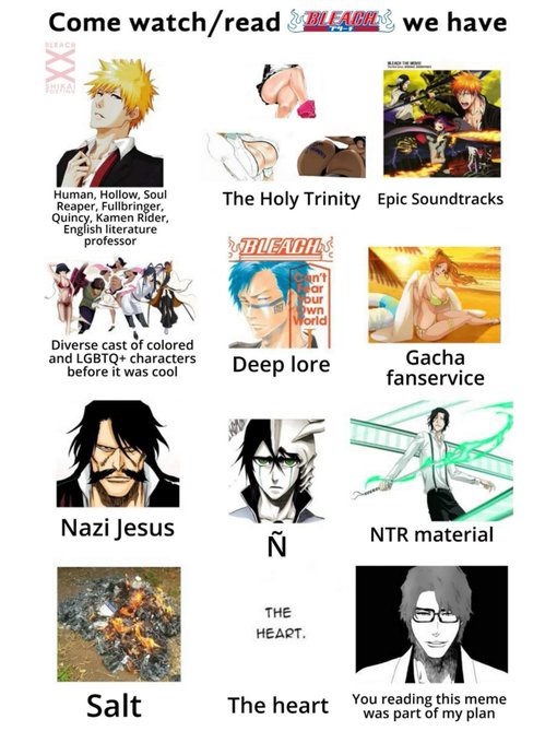 Geta_Boshi_'s tweet photo. Why you should watch Bleach https://t.co/4OpTmHCB2y