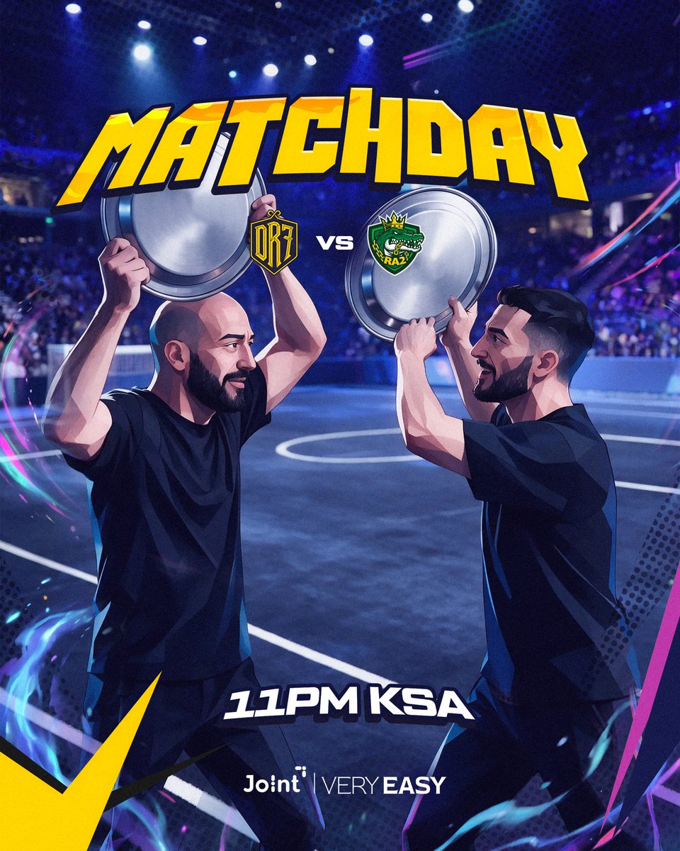 DR7TEAM_'s tweet photo. يوم المباراة.. 🏟️

DR7 × RA2 
🕘 الساعة 11:00 مساءً
🏆 دوري الملوك المينا
📺 Kick: drb7h https://t.co/HBOqsQqLm0