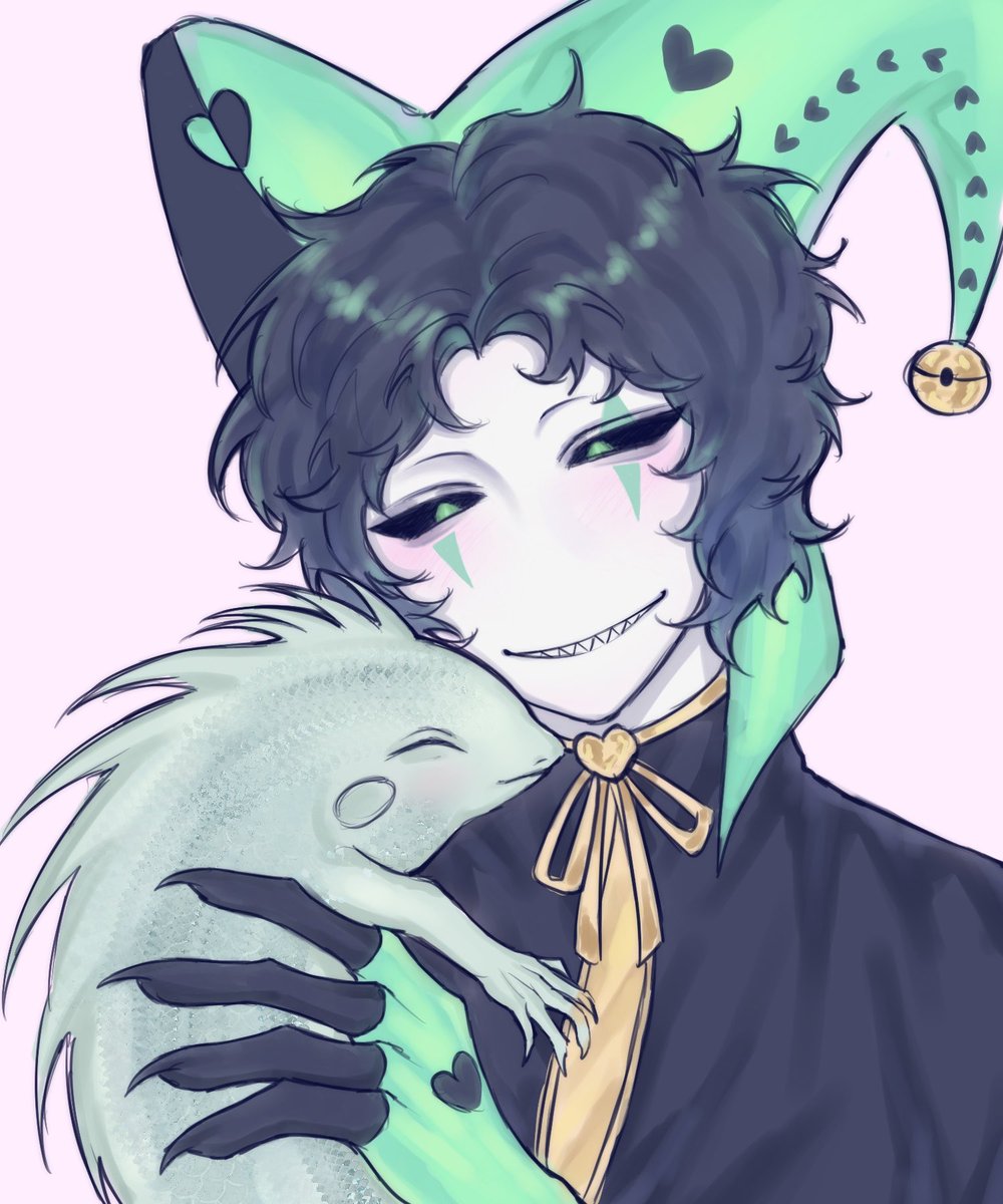 XII13011's tweet photo. I’m literally crying while drawing this. ᐡ o̴̶̷̥᷄  ̫ o̴̶̷̥᷅ ᐡ
#thefreakcircus #tfc #harlequin https://t.co/rNrkppbYyg