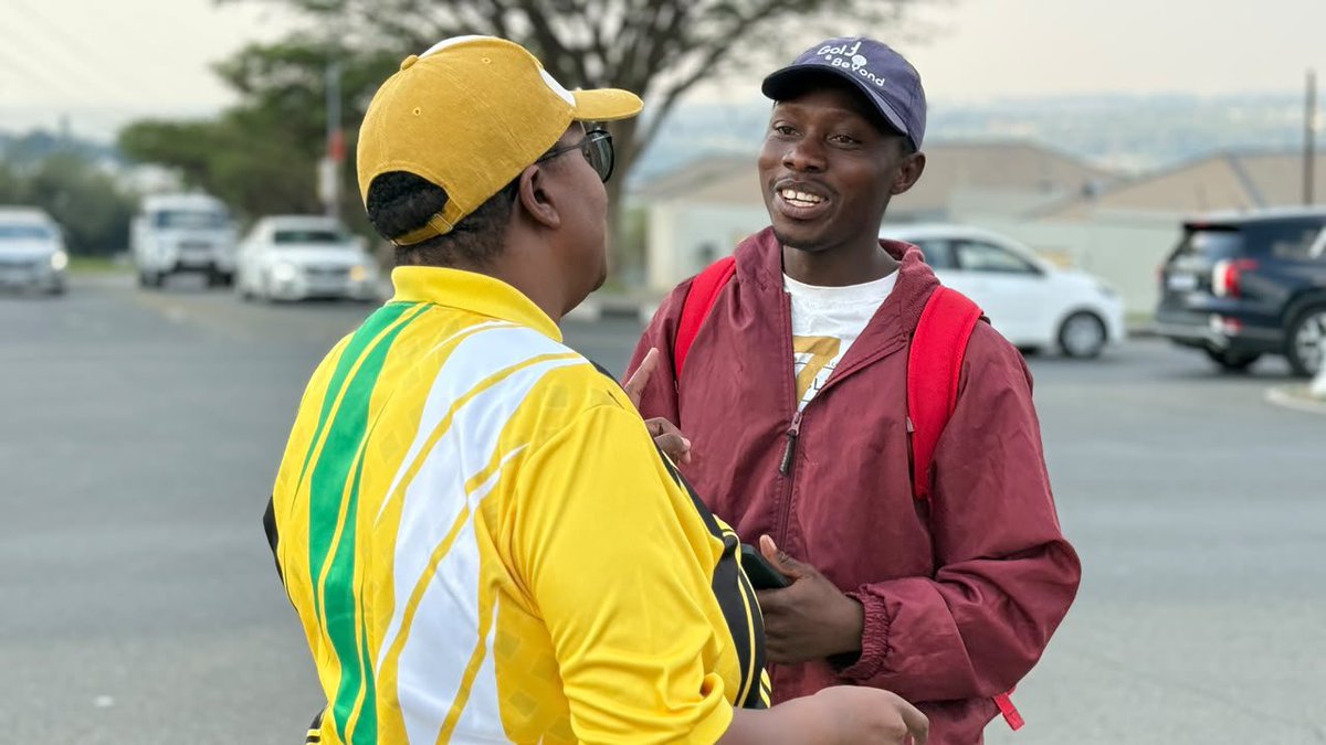MYANC's tweet photo. ANC NEC Member Cde Mmapaseka Steve Letsike led the ANC’s Yellow Friday programme in Ward 32, Alexandra, focusing on special voter registration and direct engagement with young voters on the issues that matter to them and the ANC’s priorities for local government.

#VoteANC2026 #LetsBuildBetterCommunities