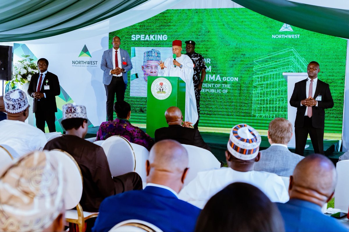 officialSKSM's tweet photo. In a massive boost for Nigeria’s energy sector, the Vice President, Senator @KashimSM, has officially commissioned the ultra-modern corporate headquarters of Northwest Petroleum & Gas Company Limited in Lagos.

He hailed the state-of-the-art facility as a game-changer that will revolutionize local operations and completely rewrite the standards of excellence for the nation’s multi-billion-dollar oil and gas industry.

Speaking on Friday during the commissioning of the regional petroleum and gas firm’s corporate head office in Victoria Island, Lagos, Senator @KashimSM declared that the world-class facility sends a clear message to investors, clients, and Nigerians that Northwest Petroleum is poised for decades of service in an evolving global energy economy.

According to @KashimSM, while the new corporate facility marks an expansion for Northwest Petroleum, a major indigenous player in Nigeria’s downstream oil and gas sector, it will also provide a modern, world-class environment for collaboration, professional fulfilment, and strategic achievement across its workforce, partners, and stakeholders.