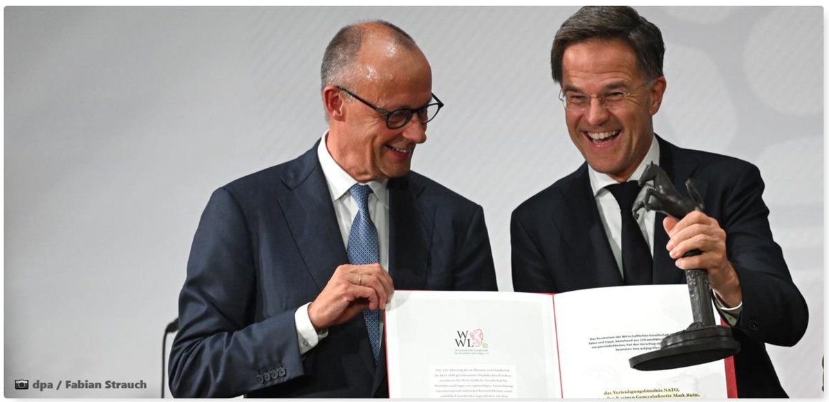 Dr_C_Becker's tweet photo. 🇩🇪  Es wird immer abartiger. Laut #Deutschlandfunk #dlf soll Bundeskanzler Friedrich Merz heute bei der Vergabe des Westfälischen Friedenspreises in seiner Laudatio gesagt haben: 
(Zitat) „Die Eintracht und die Stärke des NATO-Bündnisses haben seit 1949 entscheidend dazu beigetragen, eine kriegerische Auseinandersetzung mit Russland zu verhindern“ (Zitat Ende).
Mit anderen Worten, die Sowjetunion bzw. später die Russische Föderation hätten nach Kriegsende gegen West-Europäische Länder Krieg geführt, wenn es die NATO gegeben hätte ... 
Sorry, Herr @bundeskanzler, unterstellt, Deutschlandfunk hat Sie korrekt zitiert, ist es nun aber wirklich mal genug mit Ihrer Desinformation und Kriegshetze. Erneut haben Sie ohne jegliche Spezifizierung Ihrer Behauptung ins Blaue hinein geschossen ...
📉  Zudem ist Ihre Behauptung, Russland hätte seit Kriegsende wegen NATO keinen Krieg gegen Westeuropa geführt, nachweisbar falsch.
✅  Richtig ist allein, daß die Sowjetunion seit Kriegsende 1945 keinen Angriff auf Deutschland oder andere westliche NATO Länder (ab 1949) plante. 1945, nach dem Sieg im Großen Vaterländischen Krieg, stand die Sowjetunion vor der riesigen Aufgabe, auf der Grundlage von Fünfjahresplänen das Land zu einem vollwertigen friedlichen Leben zurückzuführen und die sowjetische Wirtschaft wieder aufzubauen. Daher verabschiedete das sowjetische Parlament am 23. Juni 1945 zum Beispiel das Gesetz "Über die Demobilisierung älterer Soldaten der aktiven Armee". Bis Ende November 1945 waren 1.671.923 Militärangehörige demobilisiert worden, darunter 1.379.139 einfache Soldaten und Sergeanten sowie 292.784 Frauen.
Das macht man nicht, wenn man weiter Krieg führen will. Richtig ? Richtig.
‼️  Im Gegenteil: kriegerische Absichten hatten damals 🇬🇧 Großbritannien unter #Churchill mit dem sog. "Unthinkable"-Plan vom Mai 1945. Der "Undenkbare"-Plan sah einen alliierten Angriff auf sowjetische Truppen mit Beteiligung gefangener Nazis vor. Zwei Hauptschläge gegen die Russen waren geplant; nördlich entlang der Stettin-Schneidemühl-Bydgoszcz-Achse und südlich entlang der Achse Leipzig-Cottbus-Poznan und Breslau. Termin für den Angriff auf die Sowjets wurde auf den 11. Juli 1945 festgelegt. Daß es nicht dazu kam, lag wohl auch daran, daß Churchill am 5. Juli überraschend die britische Unterhauswahl verlor. 
✅  Ein weiterer Aspekt: Am 31. August 1994 verließen die letzten sowjetischen (bzw. zu diesem Zeitpunkt russischen) Streitkräfte offiziell und vollständig Ostdeutschland im Rahmen einer feierlichen Abschiedszeremonie unter Teilnahme von Bundeskanzler Helmut Kohl und dem russischen Präsidenten Boris Jelzin.
Frage: Verhält sich so ein Staat, der gegen NATO Land aggressive Absichten hegt⁉️Nein, natürlich nicht ...
✅  Auch in den Folgejahren - bis zum heutigen Tage - hat die Russische Föderation niemals irgendwelche Aktivitäten gezeigt, gegen NATO-Länder Krieg zu führen, weder in Worten noch in Taten. Das haben  Präsident Putin und Aussenminister Lawrow und viele weitere hochrangige russische Politiker und Diplomaten nun schon 100-fach öffentlich erklärt. 
✅  Und das ergibt sich - zum Beispiel - auch aus der Bundestagsrede von Präsident Putin vom 25. September 2001, mit der er bei den deutschen Abgeordneten für eine enge Partnerschaft zwischen Russland und dem Westen warb.
Haben Sie, Herr Bundeskanzler, das alles vergessen, oder passte es einfach nicht in den Tenor Ihrer heutigen Laudatio⁉️
Vorsorglich folgendes: Die Erklärungen aus Moskau, daß man sich gegen jede Art von westlicher Aggression zur Wehr setzen werde, um die Interessen des Landes und seiner Bürger zu schützen, sind völlig normal. Spiegelbildlich hören wir gleiches fast täglich aus NATO-Kreisen, zum Beispiel von Ihrem Herr #Rutte.
✅  Also bitte - werter Herr Bundeskanzler - hören Sie endlich auf, Ihre oberflächliche #Kriegspropaganda zu verbreiten, mit dem Versuch, das Feindbild Russland mit offensichtlichen Unwahrheiten in den Köpfen der Bürger zu zementieren.
Anderenfalls befürchte ich, daß Sie als Kanzler unrühmlich in die Geschichte eingehen werden, wie schon einige Personen in dunkler Zeit vor Ihnen ... 
🇷🇺 #Russland #Россия #Russia #Putin #Путин 
🇩🇪  #Merz #Мерц #NATO #Rutte #Рютте #Münster #Мюнстер #Bundeskanzler #Russophobie #Feindbild #Desinformation #Ukraine