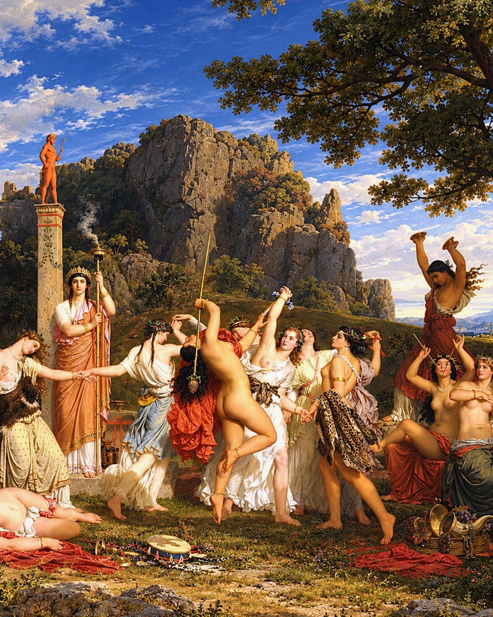 AlexandraSoro's tweet photo. "The Dance of the Bacchantes" (1849) 
By Charles Gleyre. (1806–1874) 🖌️🌹
Swiss painter.  
Oil on canvas. 147 × 243 cm. 
Musée cantonal des Beaux-Arts, Lausanne. https://t.co/2qg5y0uWCe