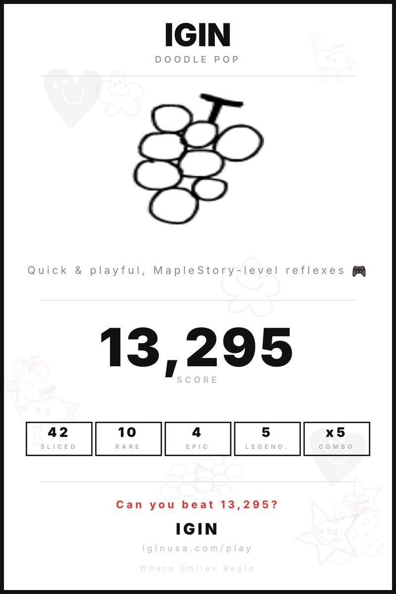 hourjinnie's tweet photo. Have you guys played the IGIN doodle game? It has so many Jin easter eggs in it 🤭

- born to be legend
- certified visual 
- the moon looks closer tonight 
- chef’s kiss
- be gentle with yourself

Score cards: maple story level reflexes, third from the left energy, moon of the lineup

Show us your score card below! 

👾 https://t.co/kFtIHlLAJk

#JinxIGIN #IGINbyJin @igin_sns