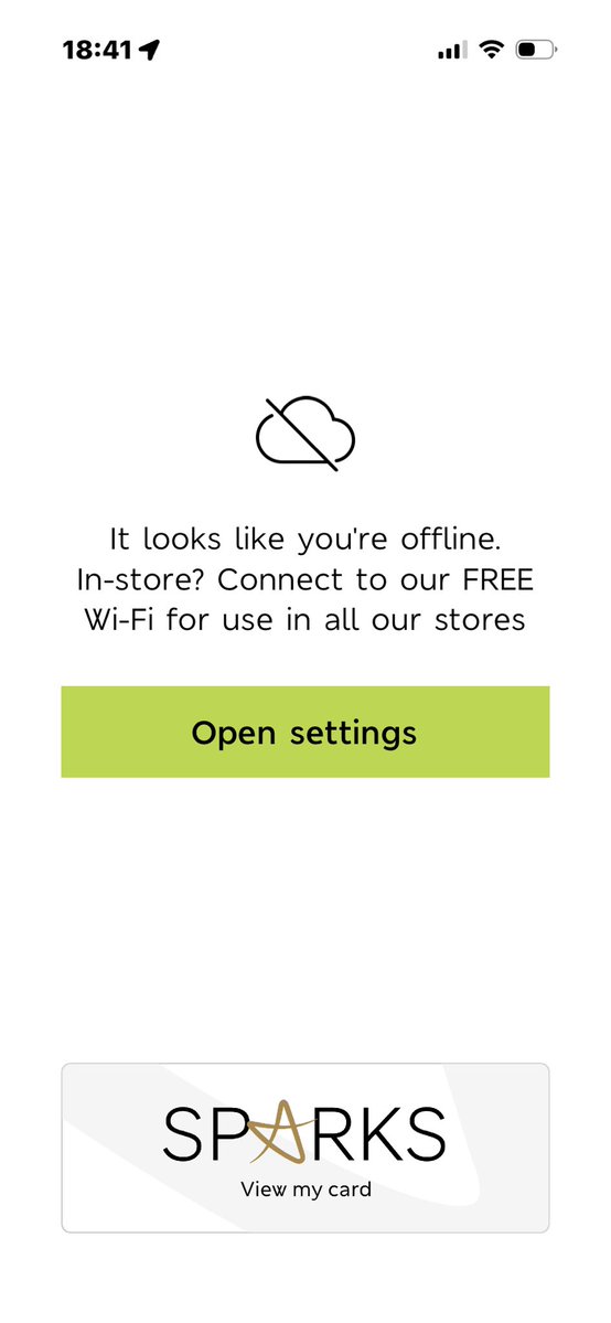nickilamb's tweet photo. @marksandspencer what is going on with your app it’s been like this for hours https://t.co/IEVDkWOGxJ