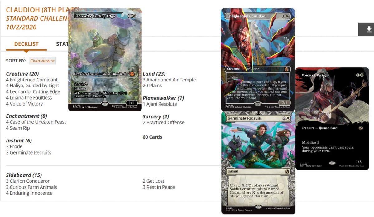 fireshoes's tweet photo. Rakdos Lizard at 6th 🦎

Dimir Midrange takes 7th 🥷

Mono-White Lifegain placed 8th 🔆
https://t.co/71ApZhPw3n https://t.co/CEB2OtXdTs
