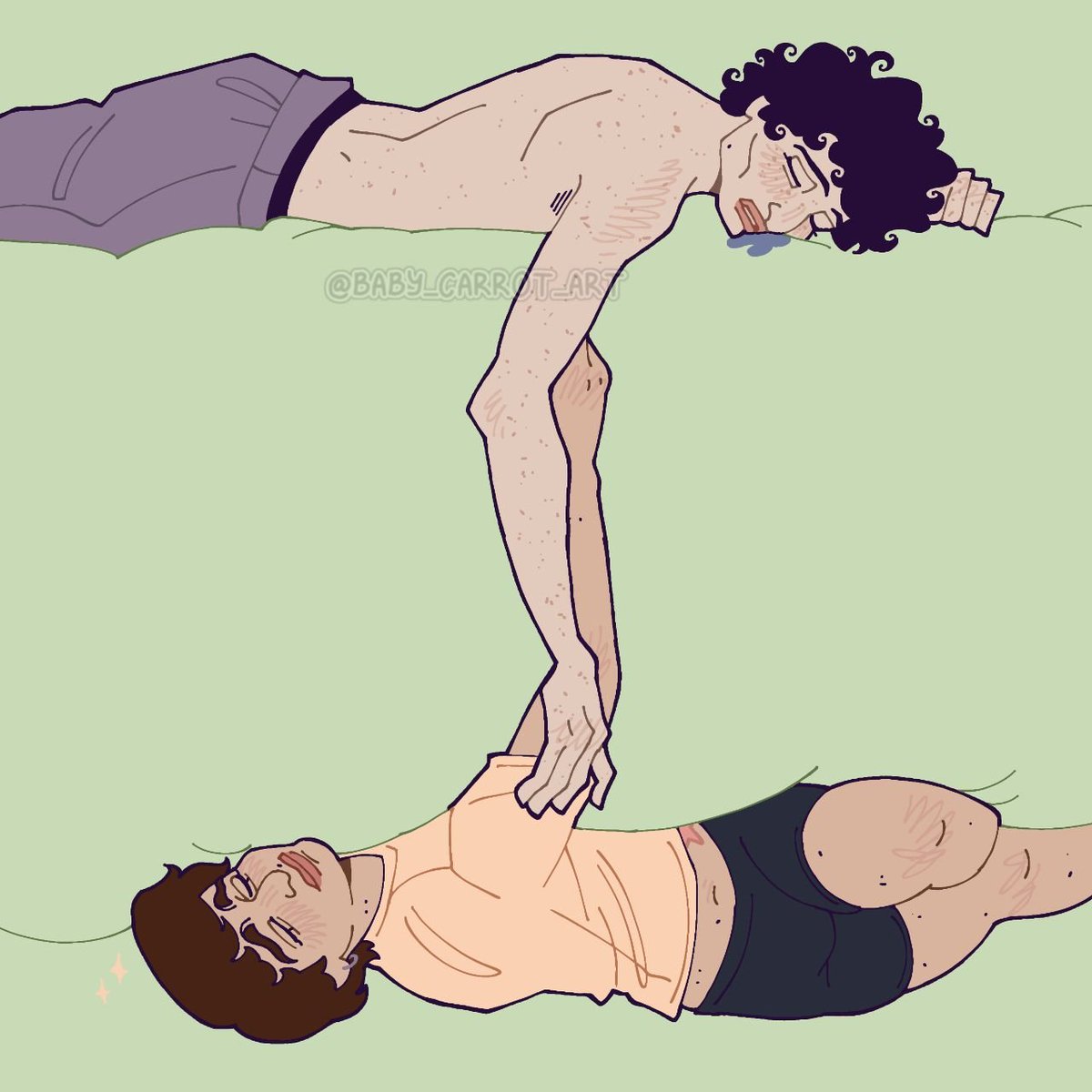 baby_carrot_art's tweet photo. Did sleepy byler now we got sleeping byler😋 had no clue how to fit them both tho so I did this weird composition with them kinda holding hands idk
#byler #mikewheeler #willbyers https://t.co/Wzt0ysG8fd