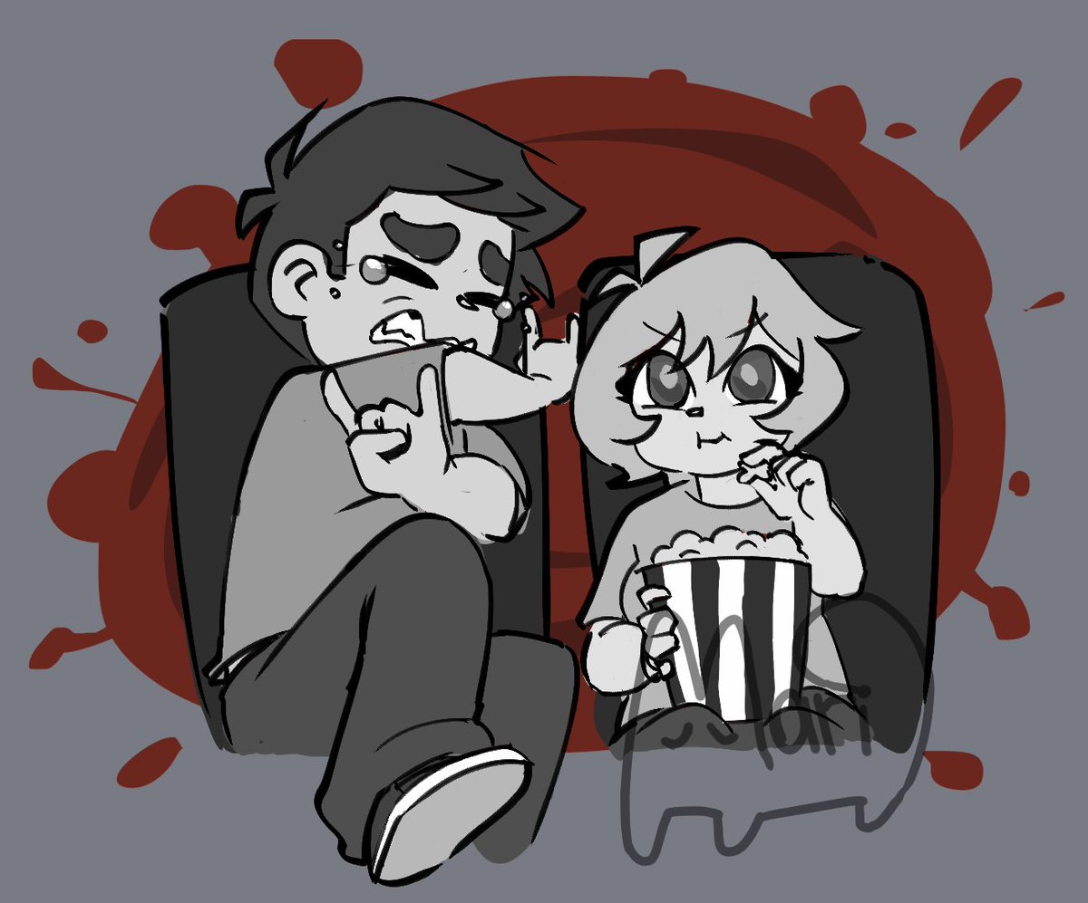 mdc121_'s tweet photo. Día 2🎬
Cita en el cine termina mal...
Qué pelicula de terror habran visto??
#fnafhstober2026 #FNAFHS #FHSREW https://t.co/jgdlwfT1aO