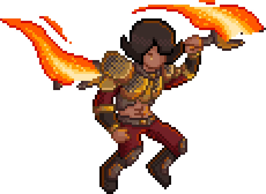 perico_gaming's tweet photo. Time to show our boss fire abilities, here are some of his attacks, we should be ready to start showing gameplay soon. Do you guys like the fire sprites? https://t.co/zEB9bjWsYd