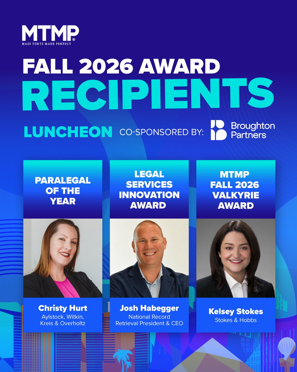 mtmpseminar's tweet photo. 🤩Next week, attend our Awards Luncheon, co-sponsored by Broughton Partners, &amp; join us in honoring our #MTMPFall26 award recipients! 👏 https://t.co/acYBV6MJoF