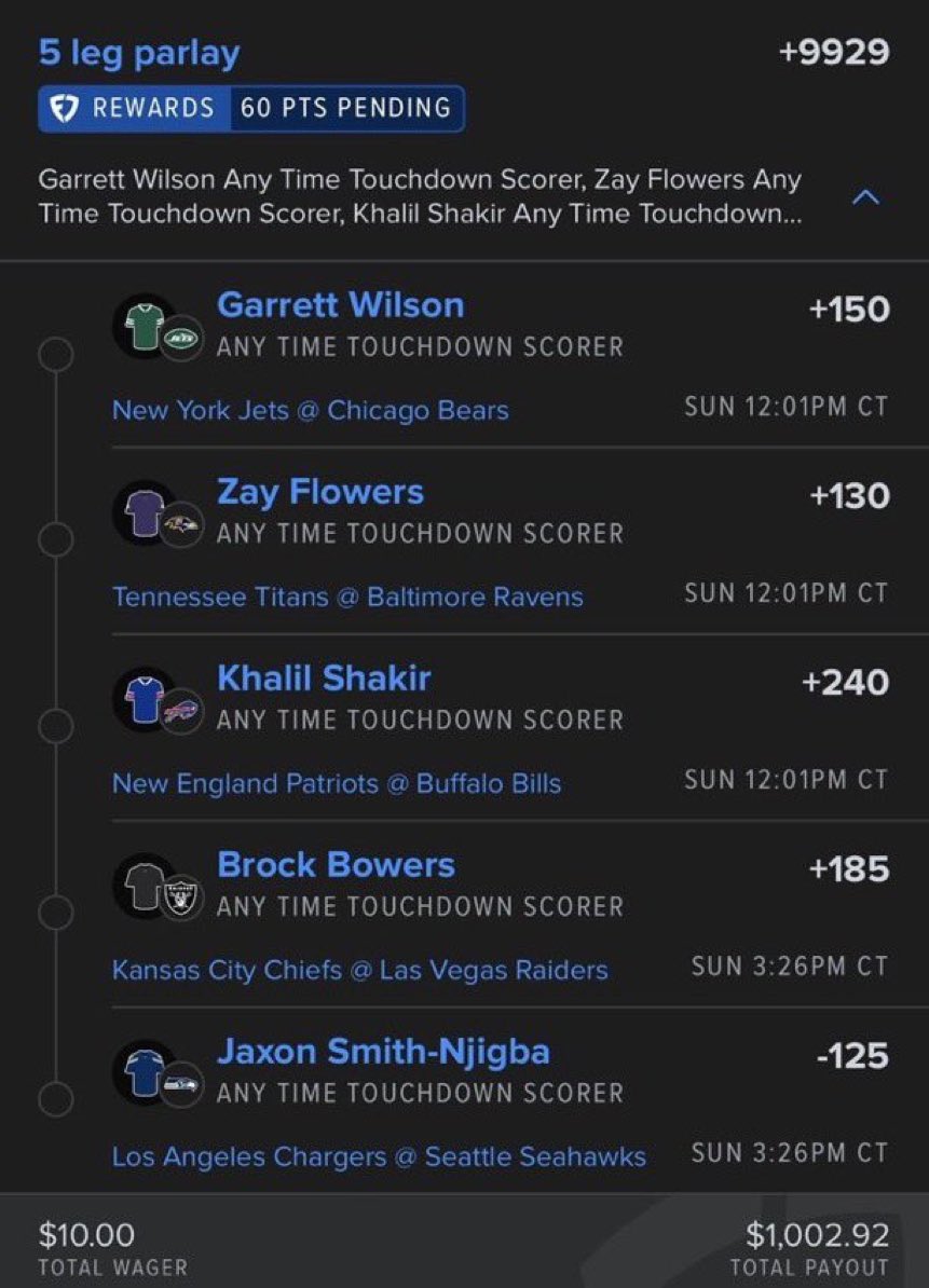 MallyParlay's tweet photo. 🏈 +9929 WR &amp; TE Sunday Lotto

Turning $10 into $1K is the goal! https://t.co/UhLvItgvxX
