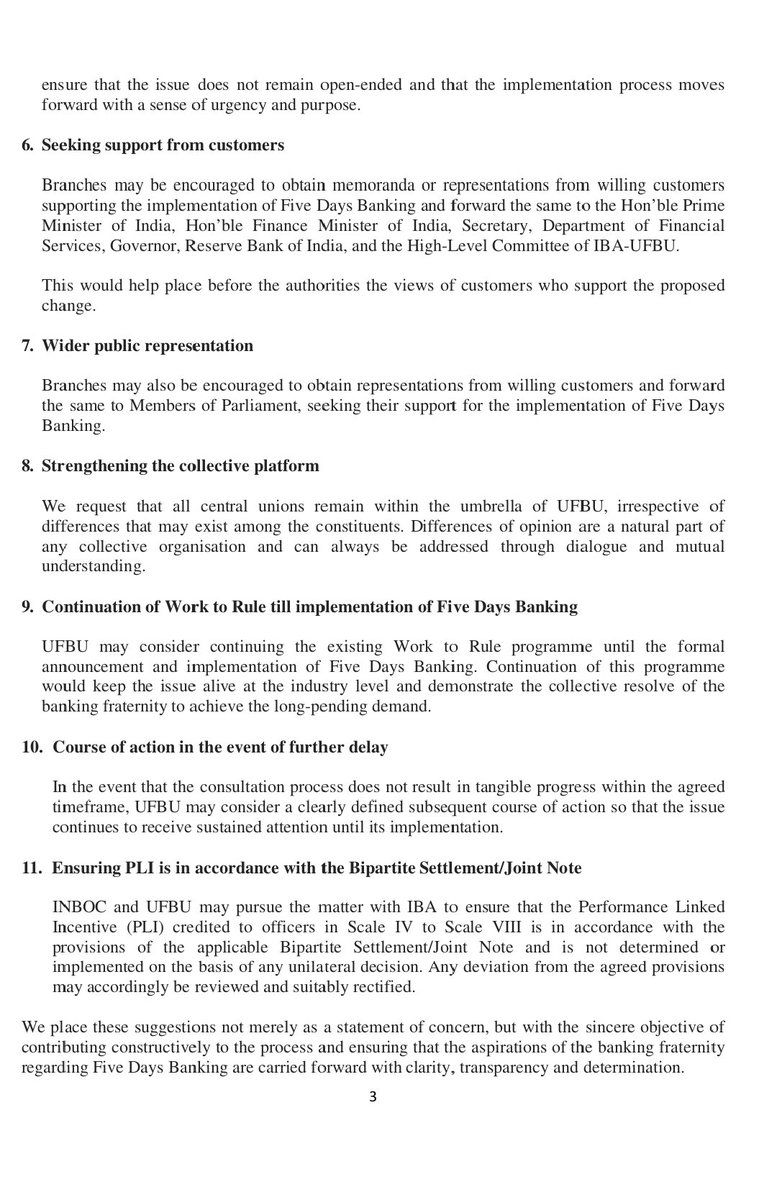 CBOFofficial's tweet photo. 5-DAY BANKING: THE NEXT PHASE

CBOF has placed a clear, time-bound Action Plan for implementation of Five-Day Banking before INBOC, focusing on transparency, accountability and sustained collective action.

Key priorities include transparent UFBU decision-making, recorded committee proceedings, time-bound consultations, customer/public representations and continued efforts until implementation.

@PMOIndia @narendramodi @BricsIndia2026 @DFS_India @FinMinIndia @nsitharaman @PIB_India @airnewsalerts @ndtv @ANI @Reuters @BBCWorld @News24 @PressTV @EconomicTimes @businessline @AIBEAofficial @aiboc_in @ncbeofficial @CBOFofficial @ChVenkatachalam @rupamsmail @nilesh_pawar15 @avijitpandey @kanalmedia23 @Hellobanker_in @idesibanda @bankaffairs @AICCTUhq @sewacomm @uniglobalunion @ilo @psiglobalunion @LabourMinistry @nsitharamanoffc @ChiefIba @ChairmanIba @CLCMOLE @RBI @TheOfficialSBI @BankofBaroda @CanaraBank @BankofIndia_IN @punjabsindbank @pnbindia @UnionBankTweets @IOBIndia @centralbank_in @MyIndianBank @UCOBankOfficial

#5DayBankingNow #UnitedWeStand #5DaysBanking #WorkLifeBalance #OldPensionScheme #StopPSBMerger #IndiaAgainstPrivatisation #SavePSB #SaveINDIA #BankEmployees #BankUnions #BankingSector #PublicSectorBanks #PSB #WorkersUnity #TradeUnions #CollectiveBargaining #BankersUnity #SavePublicSectorBanks #EmployeeRights #WorkersRights #LabourRights #DecentWork #UnitedWeFight #BankingForPeople