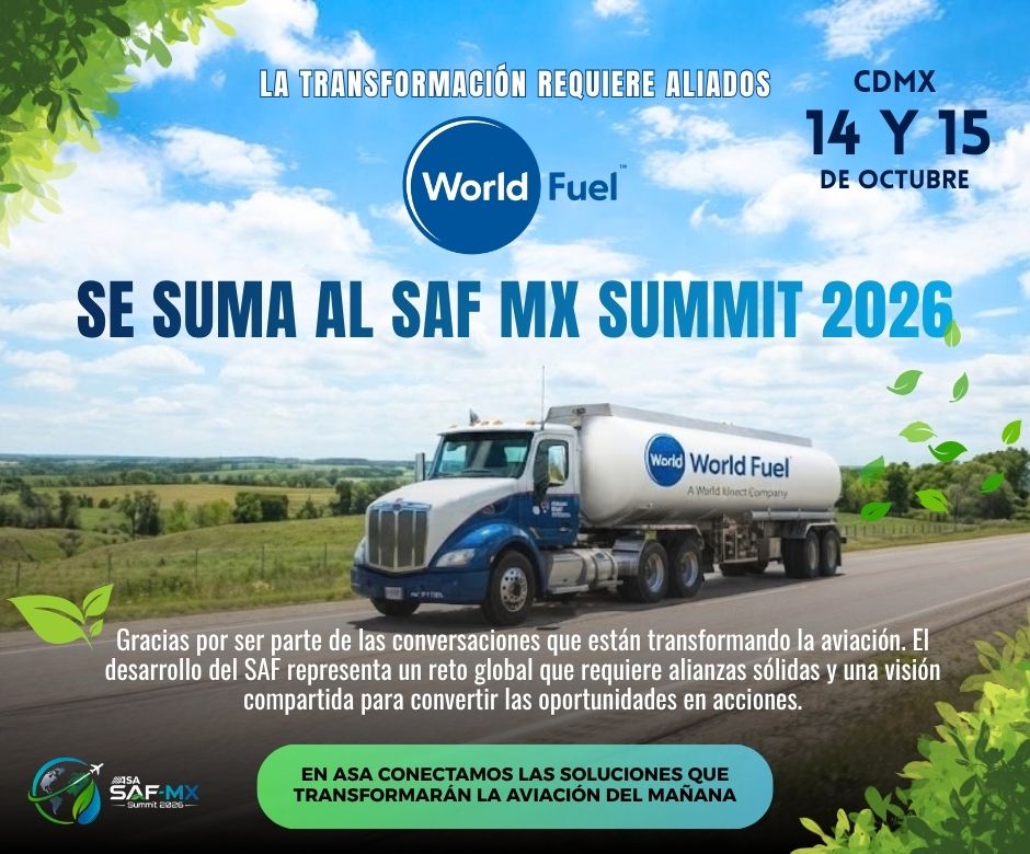 ASAMexico_mx's tweet photo. Gracias por ser parte. El #SAF es un desafío global que requiere una industria unida, innovadora y comprometida con la transformación hacia una #aviación sustentable.  #ASASAFMXSummit2026 #OrgulloASA #BioTurbosina #AviaciónSostenible #FuturoVerde #WorldFuel https://t.co/xL4WMLK1vD