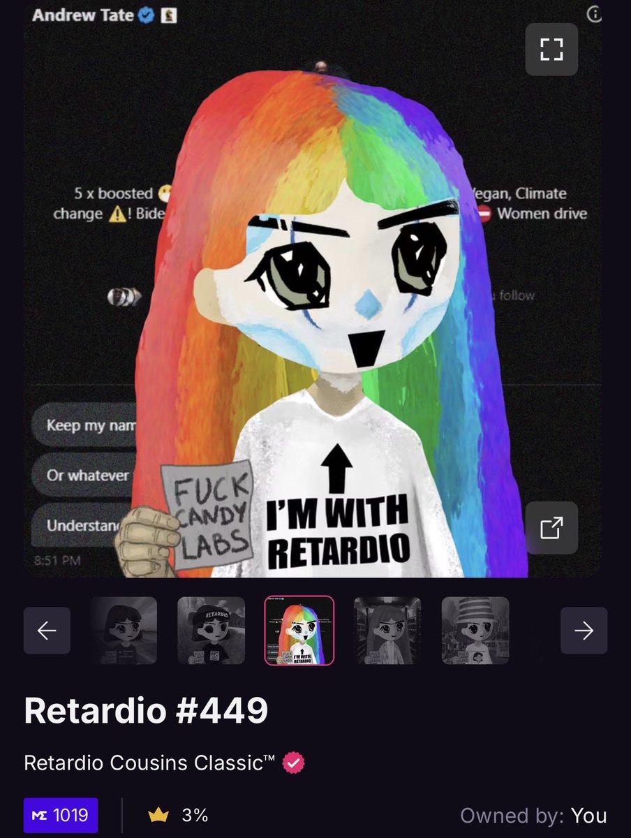 LockTFin888's tweet photo. “FUCK CANDY LABS” Retardios going fast 💨

Only 3 listed 🫵🤡

Get em while they’re free retard! 🍬 https://t.co/QYWLyL43Xy