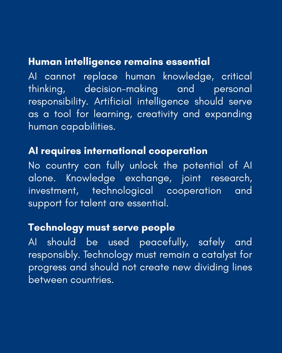 KazEmb_Pretoria's tweet photo. President Kassym-Jomart Tokayev addressed the AI & Digital Bridge-2026 International Forum. Key takeaways: https://t.co/x2tFkf8VCE