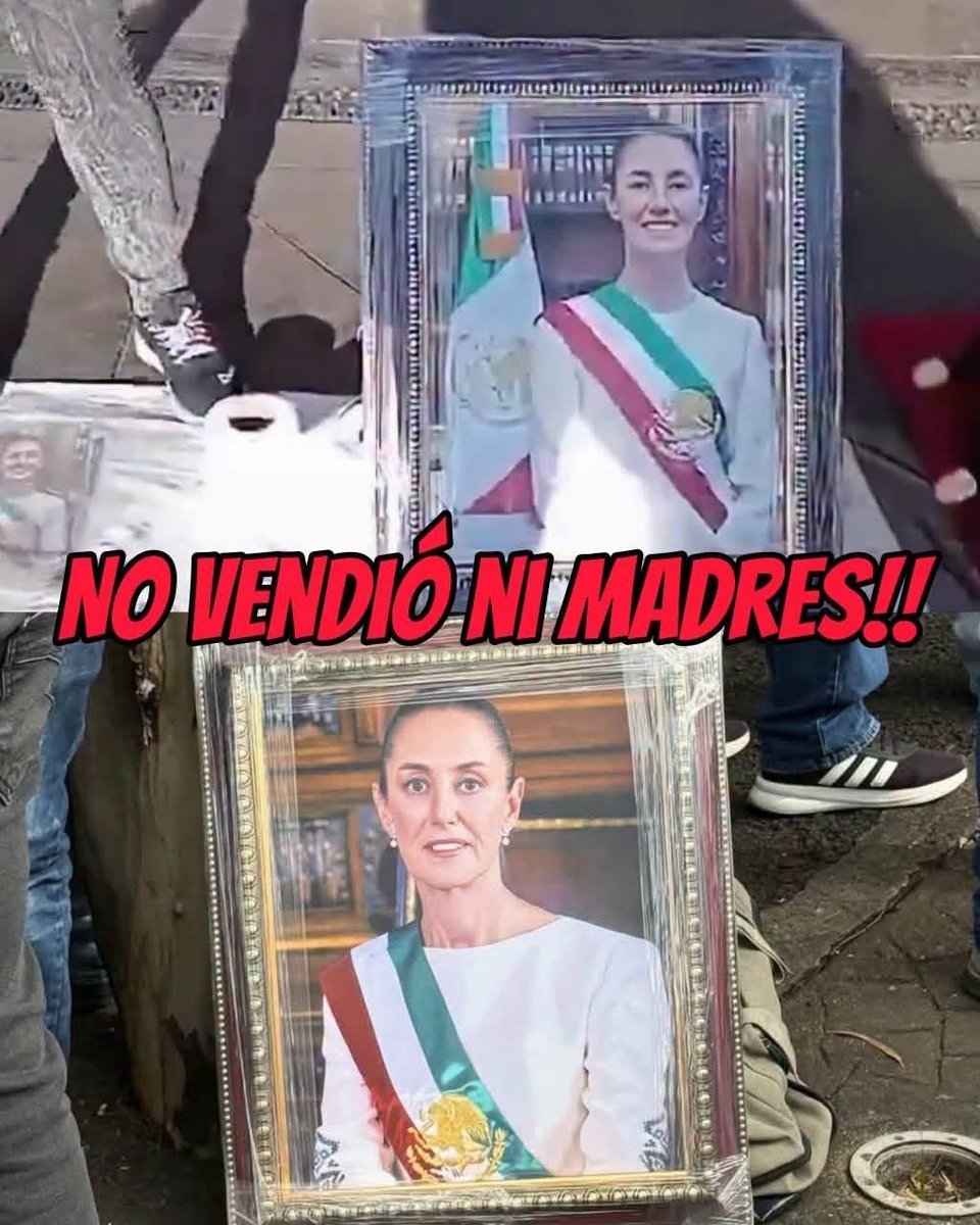 VigiaCiudadano7's tweet photo. Un vendedor intrepido puso a la venta cuadros de la Claudia en 1,500 varos, durante la concentración del informe en el Zócalo de CDMX, pero con lo que no contaba dicho sujeto era con que fueron puros acarreados con rugido de tripas, y no vendió ni uno  de sus cuadros 😅😅😅💲💲💲 https://t.co/lNc1RLoMQy