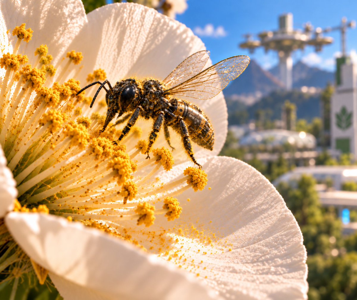 VaporEcho's tweet photo. BP-7E // POLLINATOR
B.R.S.A.’s micro-aerial pollinator — restoring Neo Kyoto one flower at a time.
Tiny machine. Big job. 🐝
#Signalpunk #NeoKyoto #bloomprotocol #BRSA https://t.co/loAxYZGsfe