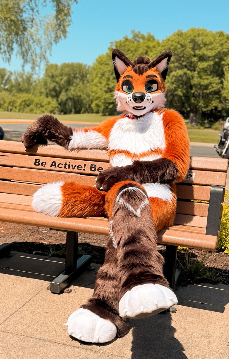 FoxSondyr's tweet photo. Always sitting pretty. ✨️

🪡: @AlphaDogsStudio.
#FursuitFriday https://t.co/gejoZkPHB3