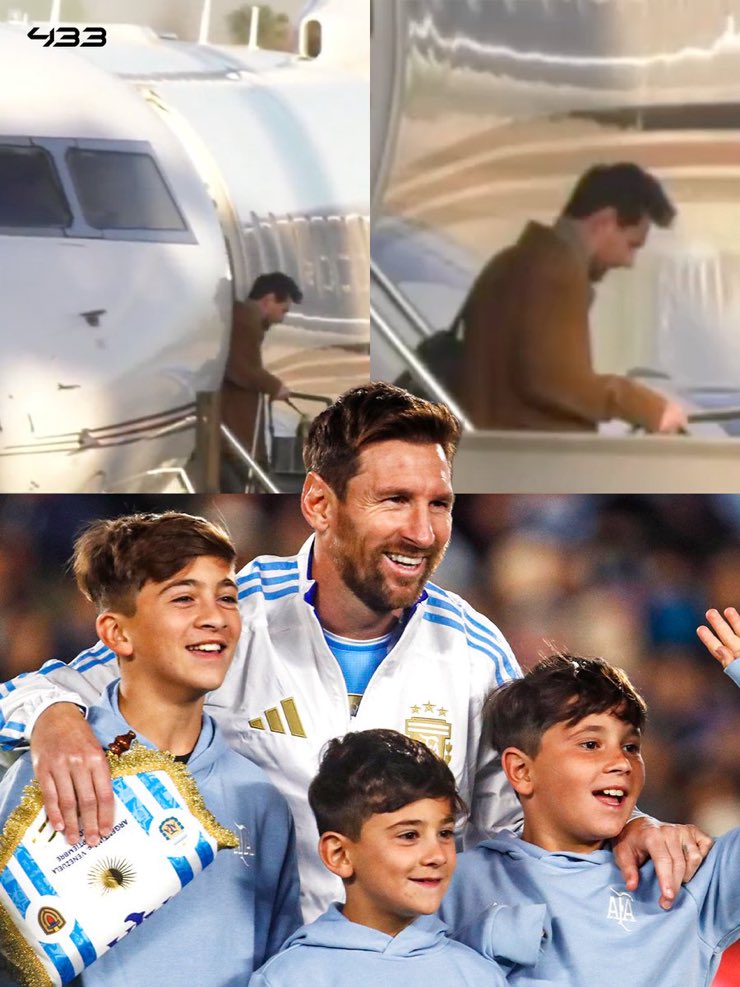 Mbahdeyforyou's tweet photo. Messi and his family have landed in Argentina for his farewell game 🐐

The GOAT will play his last-ever game for Argentina in 4 days 🥹👋 https://t.co/OYCu8YpydA
