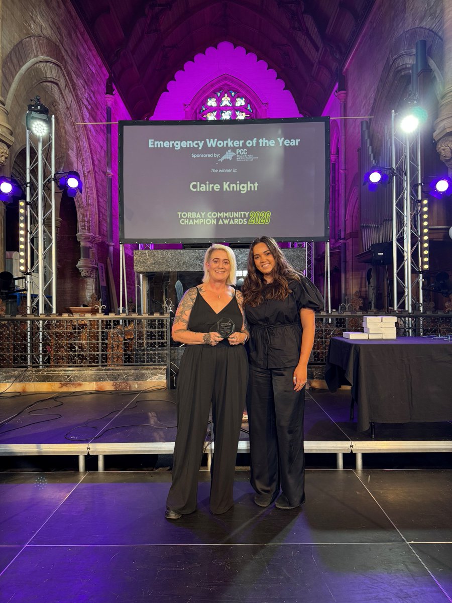 DC_PCC's tweet photo. Congratulations to Claire Knight of Phoenix Rising CIO, winner of the Emergency Worker of the Year Award, sponsored by the Office of the Police and Crime Commissioner for Devon, Cornwall and the Isles of Scilly.
#SaferCommunities #CommunityChampions #TorbayCommunityChampionAwards https://t.co/5oQ9dDRQ3g