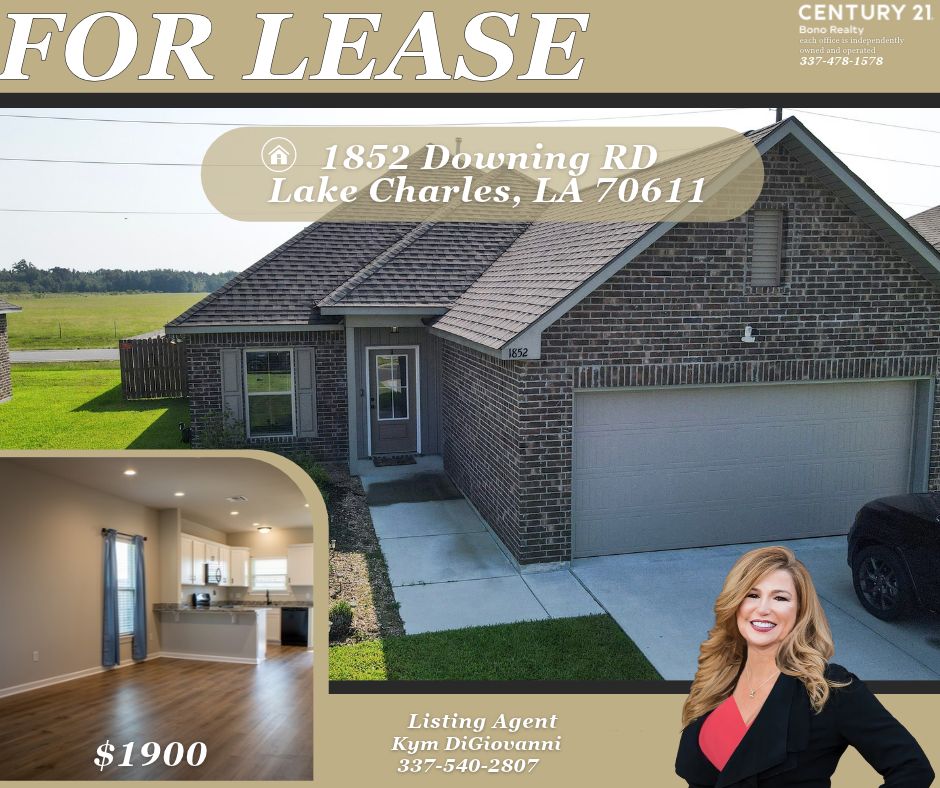 kymdigiovanni's tweet photo. For LEASE

Available November 1st

1852 Downing Rd, Lake Charles, LA 70611

3D Tour: https://t.co/PF84jmnBdA

More info: https://t.co/2wm6P3DE7H

📷Kym DiGiovanni, REALTOR®
📷337-540-2807
📷kym@kymdigiovanni.com
📷https://t.co/8A9jw1C7EM
Century 21 Bono Realty
337-478-1578 https://t.co/B8v5UNRTaJ