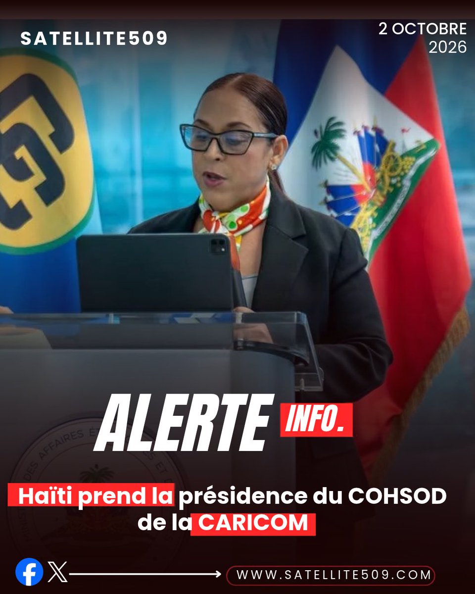satellite509's tweet photo. Haïti prend la présidence du COHSOD de la CARICOM                                                                                                                                                                 https://t.co/aHPqwIbIeE https://t.co/KYki0b7C1G