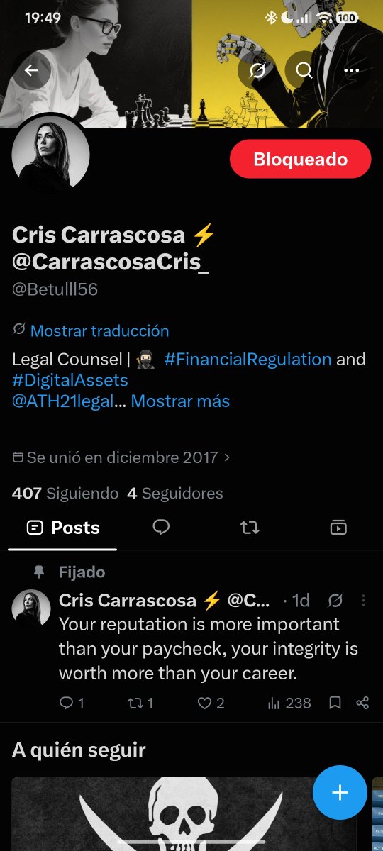 calvoytal's tweet photo. @CarrascosaCris_ 
Suplantación. Parece que hackean cue tas con antigüedad y todo. 
He denunciado y bloqueado. https://t.co/UdAgZELt4O